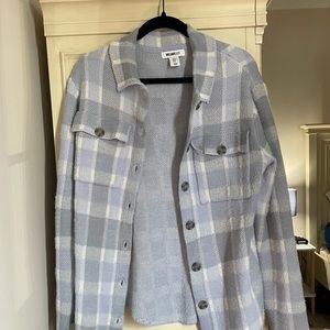 Baby Blue Flannel-Sweater